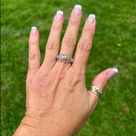 Sterling Silver Open Scroll & Swirl Ring - Picture 8 of 17